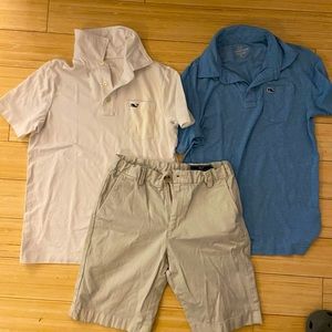 Vineyard Vines 2 Shirts snf shorts big boys 10